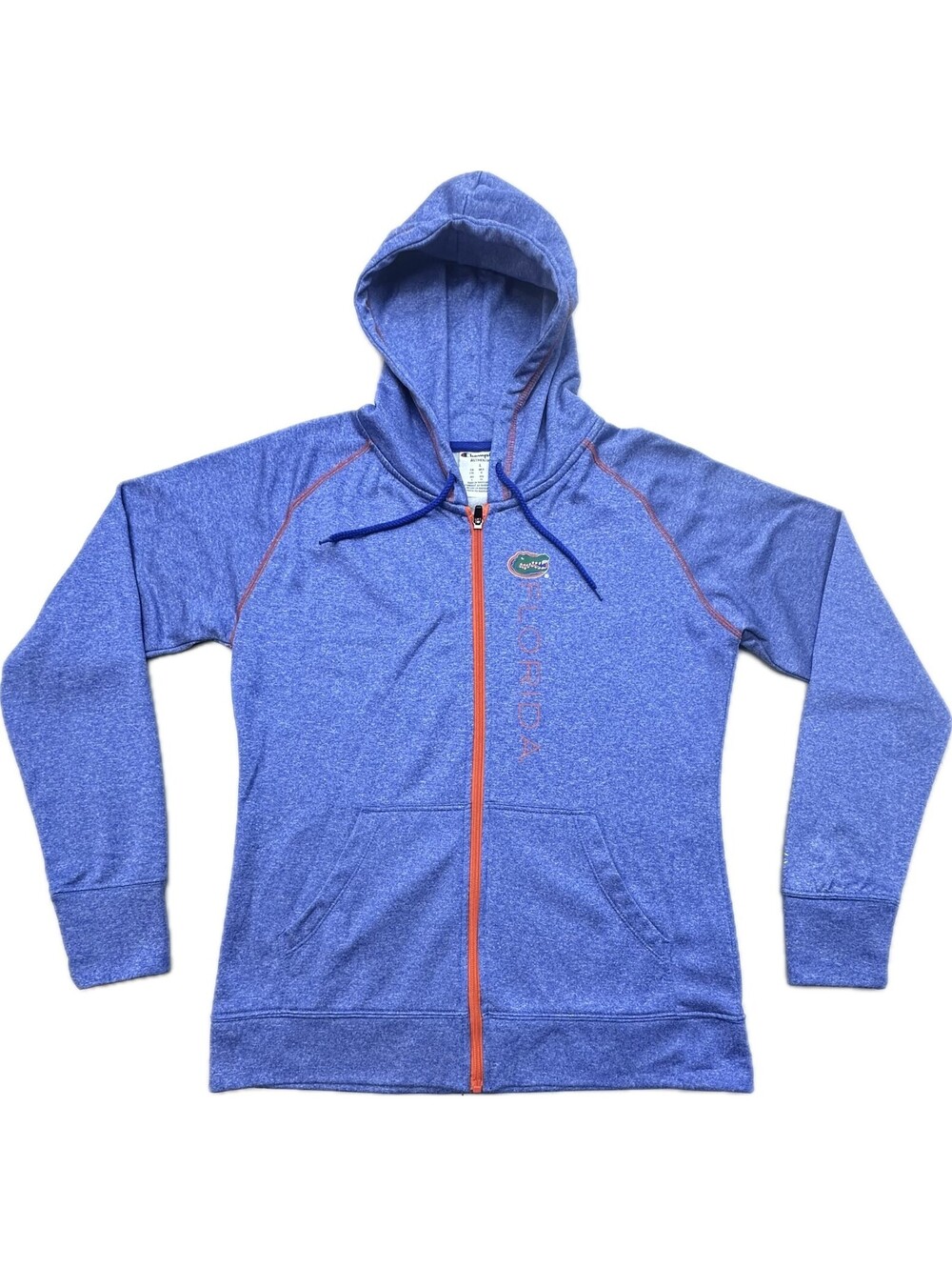 Champion Florida Gators Hoodie Mens Large Blue Orange Full Zip NCAA UF Large